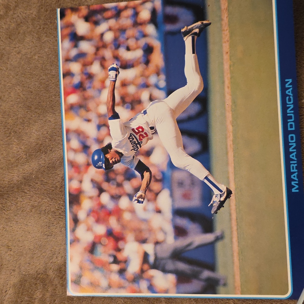 Baseball Player Mariano Duncan In Action Photo